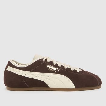 PUMA Brown & White Tackle Mens Trainers