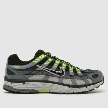 Nike Black & Green P-6000 Mens Trainers