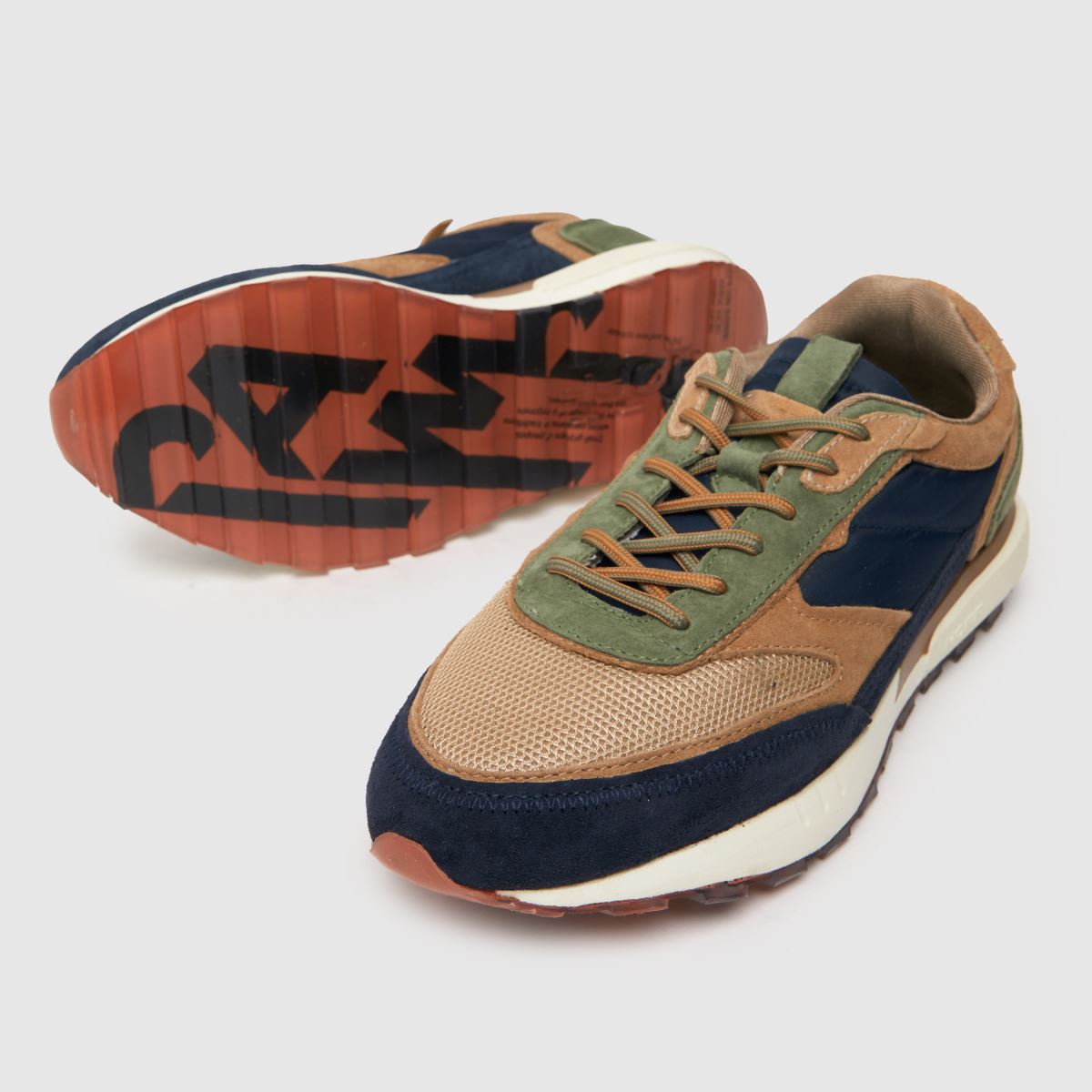 Mens Brown & Navy HOFF Tribe Pampa Trainers schuh