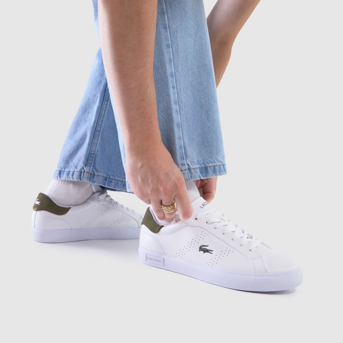 Herren Lacoste Weiß-grün Powercourt 2.0 Sneaker Lacoste Powercourt 2.0 8