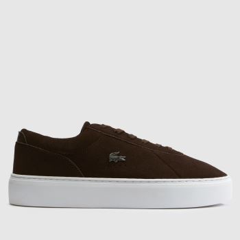 Lacoste Brown & White Court Set Mens Trainers