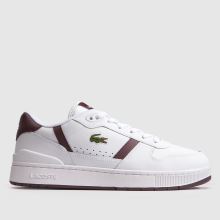Lacoste T-Clip in White & Burgundy Lacoste T-Clip,1 of 4