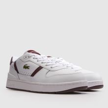 Lacoste T-Clip in White & Burgundy Lacoste T-Clip,2 of 4