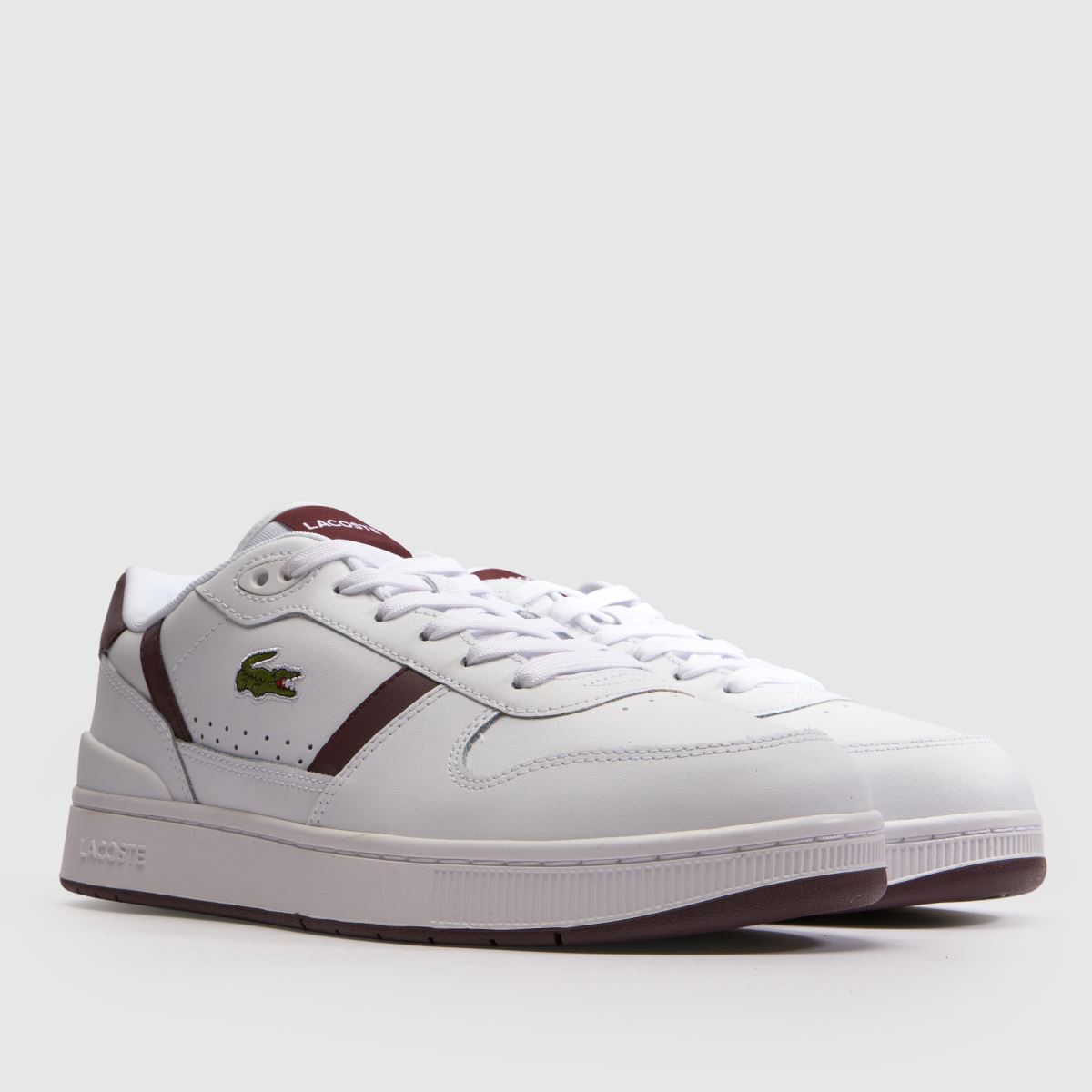 Lacoste T-Clip in White & Burgundy Lacoste T-Clip 1