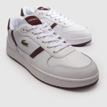 Lacoste T-Clip in White & Burgundy Lacoste T-Clip,3 of 4