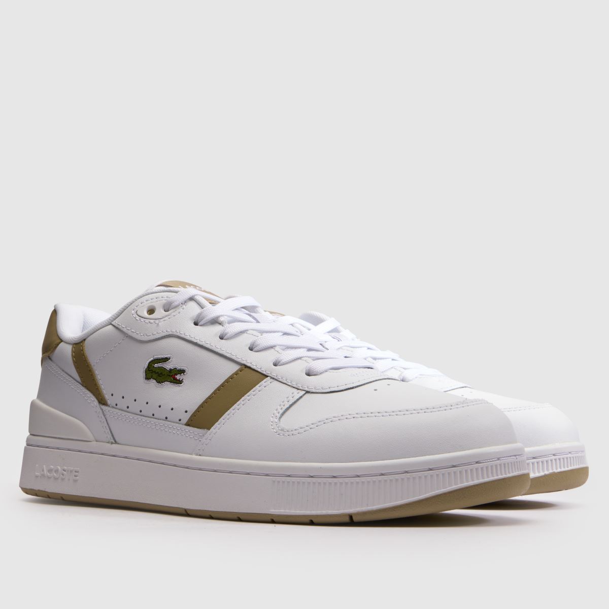 Lacoste T-Clip in White & Brown Lacoste T-Clip 1