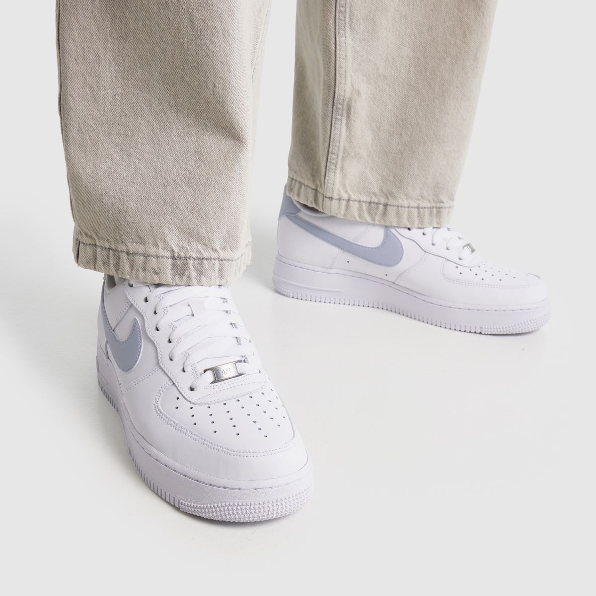 nike af1 grey and white