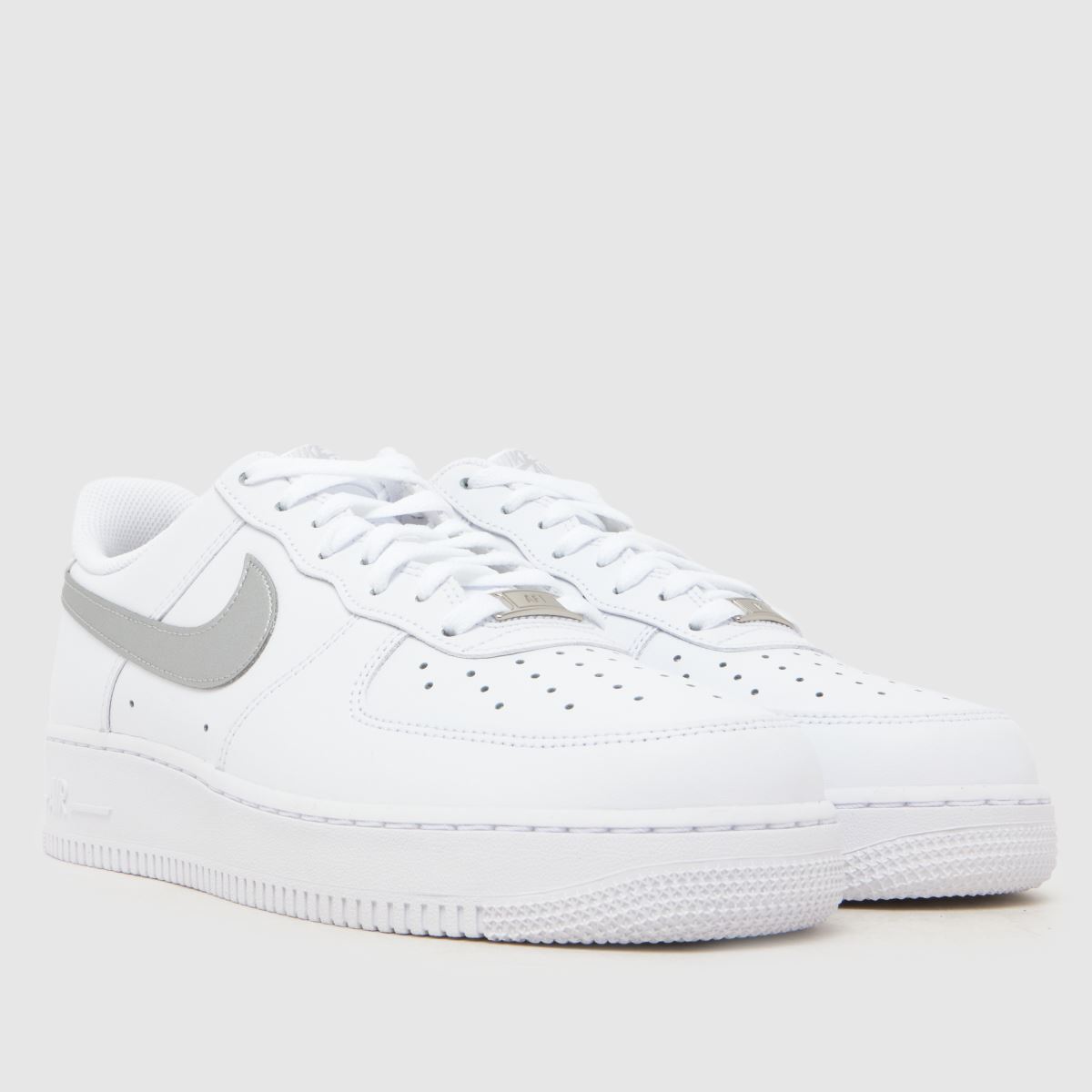 Nike Air Force 1 in White & Silver Nike Air Force 1 1