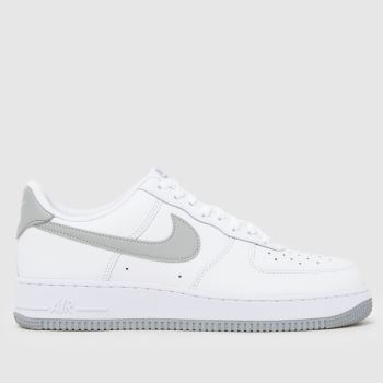 Nike White & grey Air Force 1 Mens Trainers