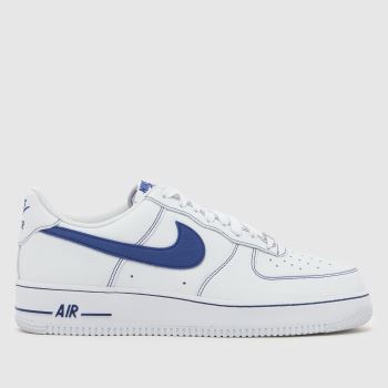 Nike White & Blue Air Force 1 Mens Trainers