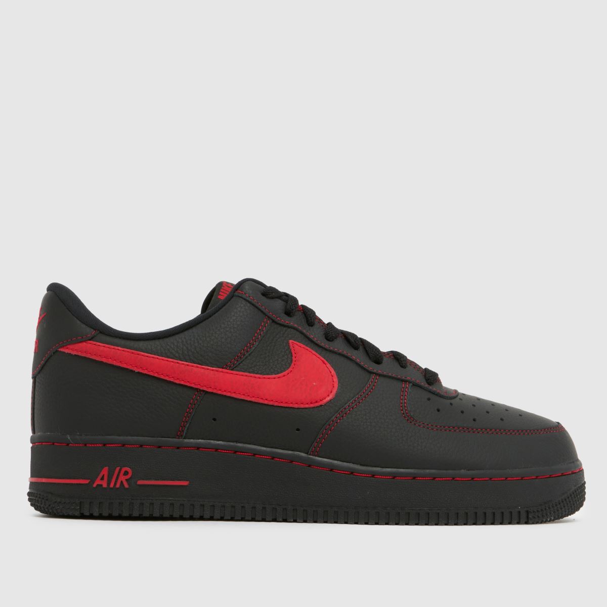 Nike Air Force 1 Trainers in Black & Red