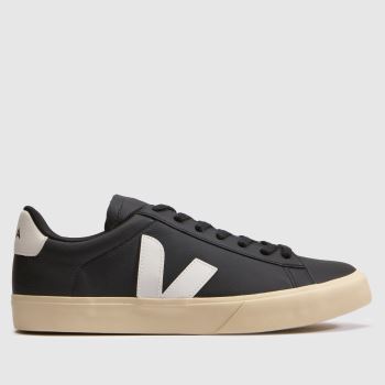VEJA Black & White Campo Mens Trainers