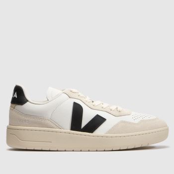 VEJA White & Black V-90 Mens Trainers