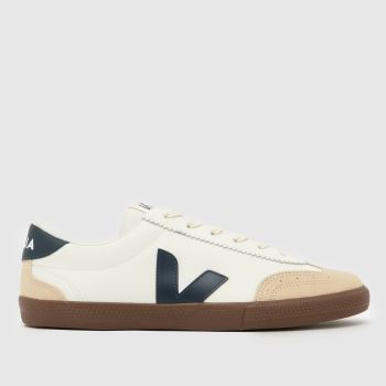 VEJA White & Navy Volley Mens Trainers
