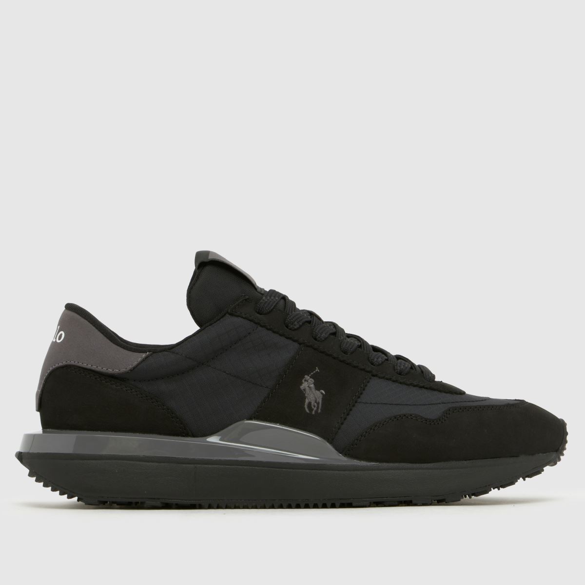 Polo Ralph Lauren Train 89 Trainers in Black & Grey