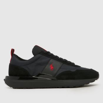 Polo Ralph Lauren Black & Red Train 89 Mens Trainers