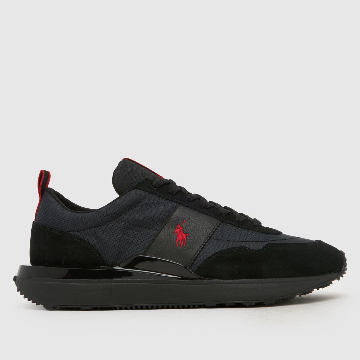 Polo Ralph Lauren Train 89 Trainers in Black & Red