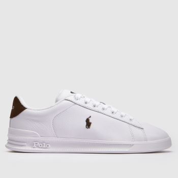 Polo Ralph Lauren Brown & White Heritage Court Mens Trainers