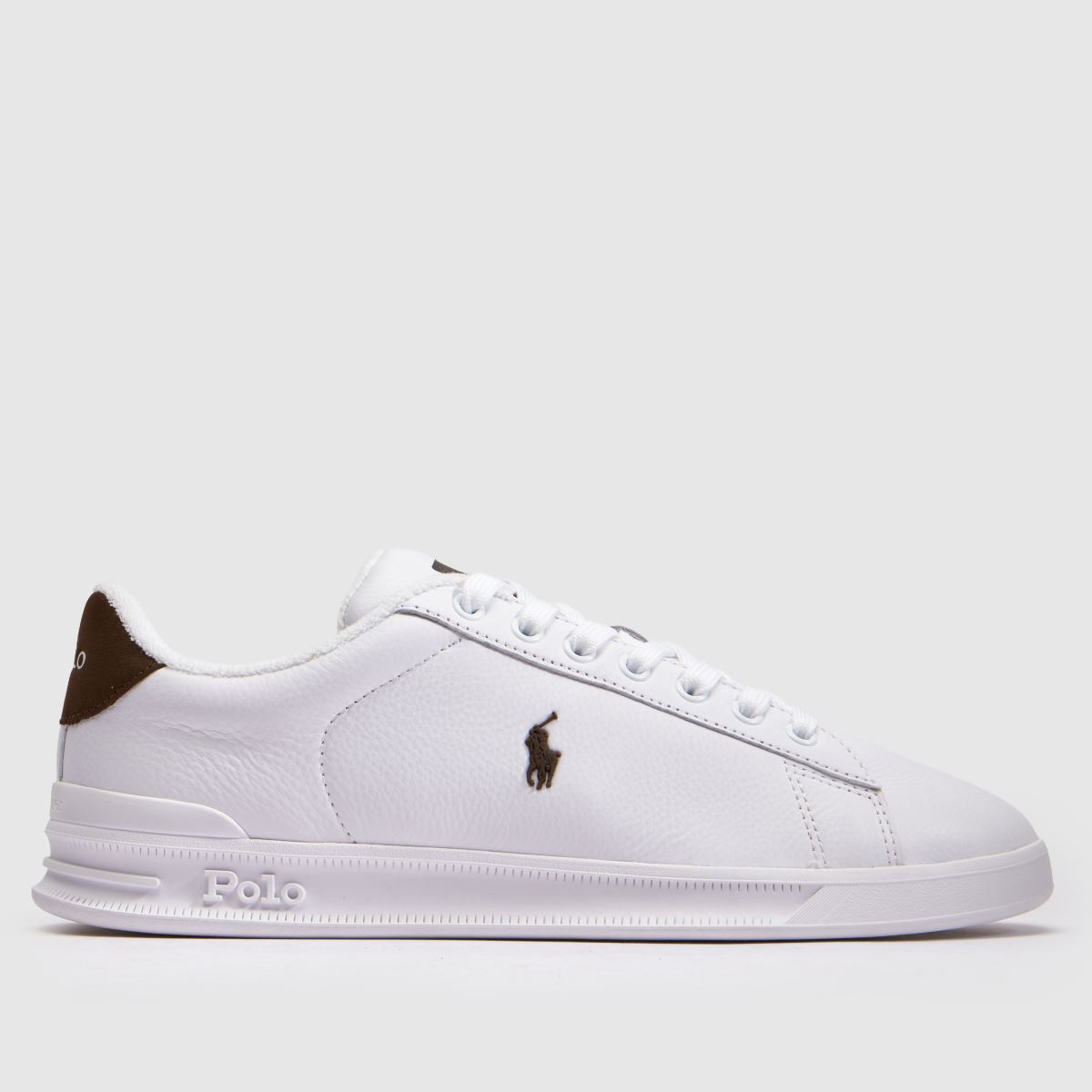 Polo Ralph Lauren Heritage Court in Brown & White Polo Ralph Lauren Heritage Court