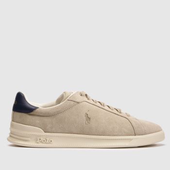Polo Ralph Lauren Beige Multi Hertiage Court Mens Trainers