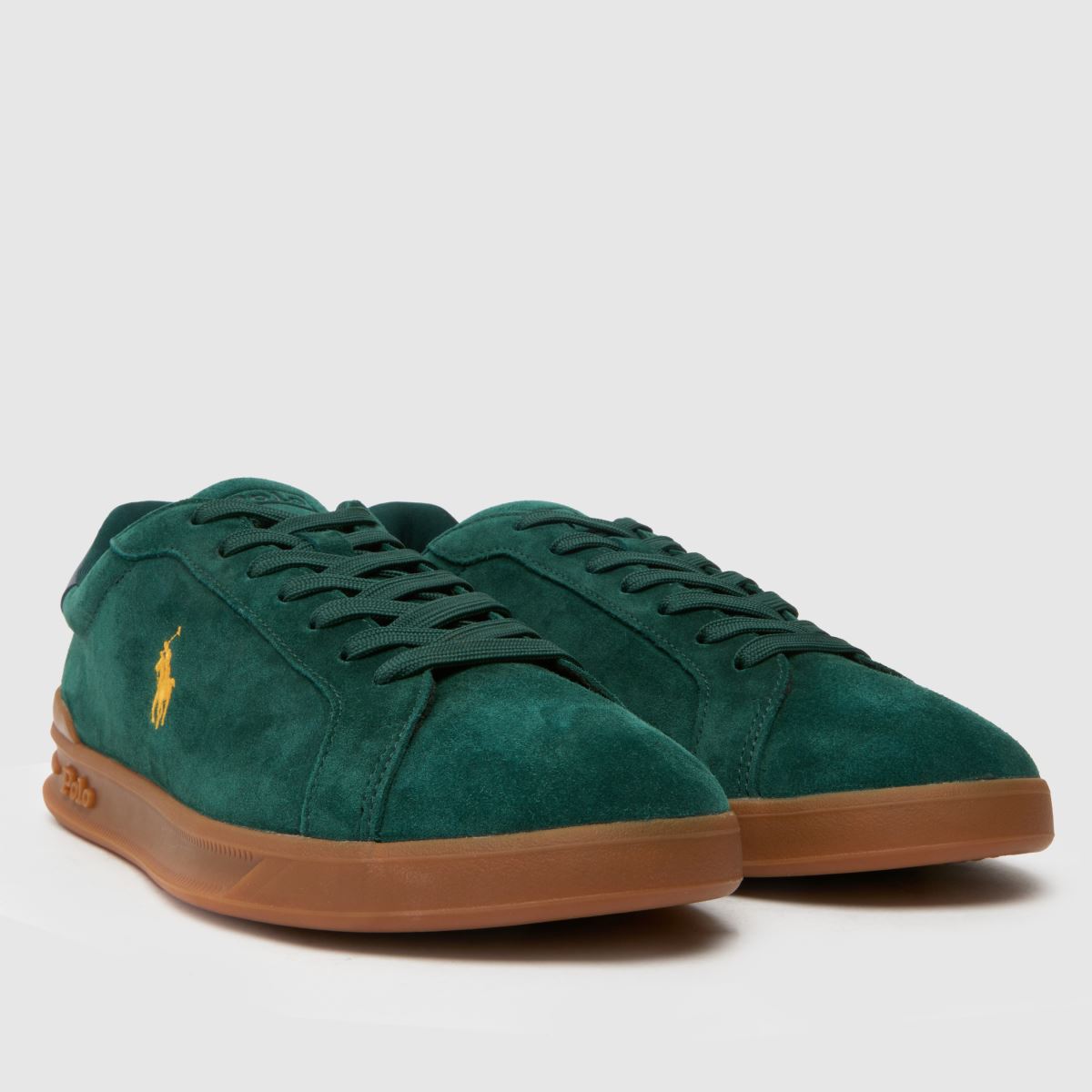 Mens Dark Green Polo Ralph Lauren Heritage Court Trainers | schuh