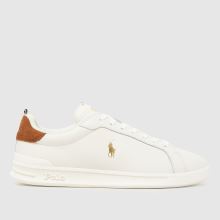 Polo Ralph Lauren Heritage Court in White & Brown Polo Ralph Lauren Heritage Court,1 of 4