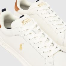 Polo Ralph Lauren Heritage Court in White & Brown Polo Ralph Lauren Heritage Court,3 of 4