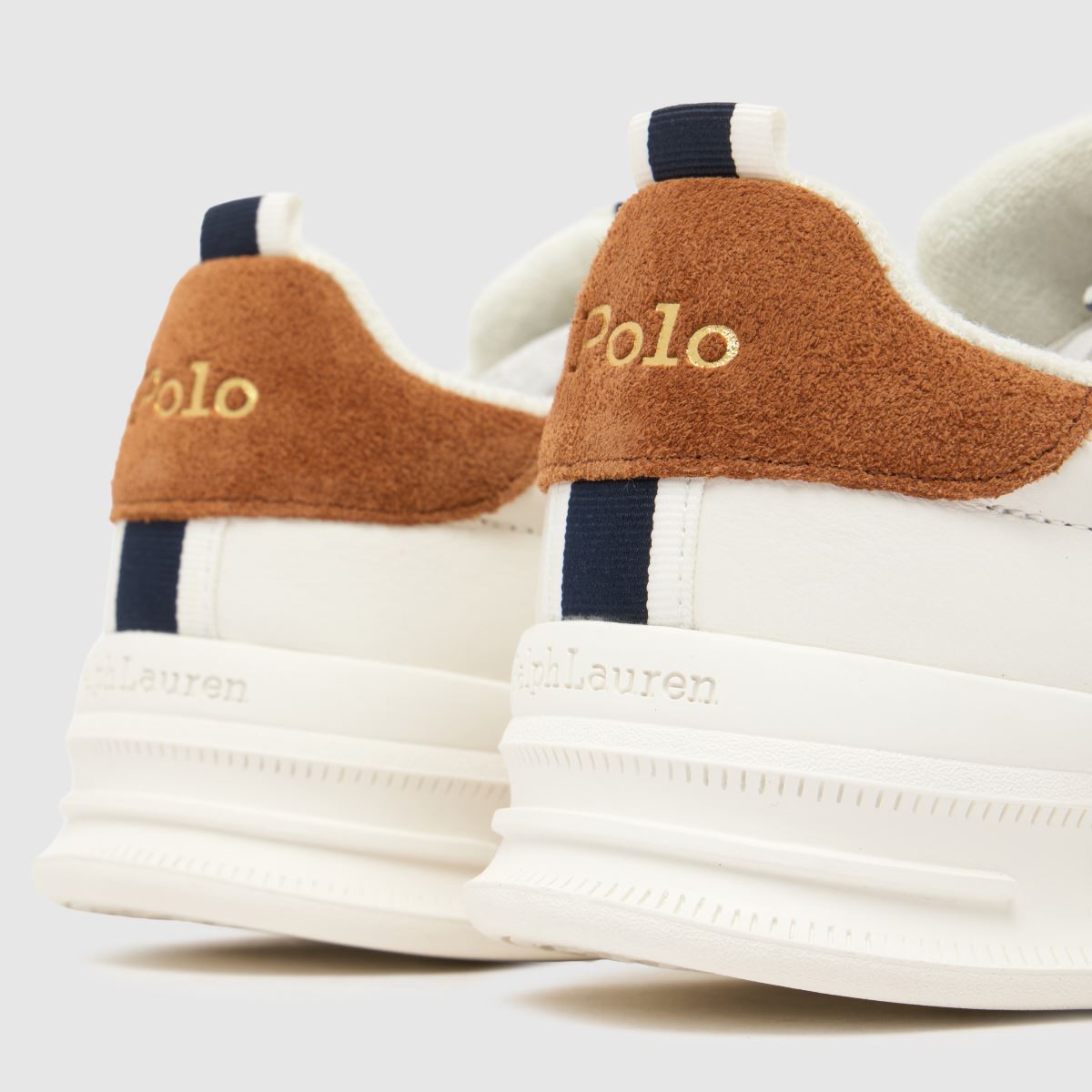 Polo Ralph Lauren Heritage Court in White & Brown Polo Ralph Lauren Heritage Court 7