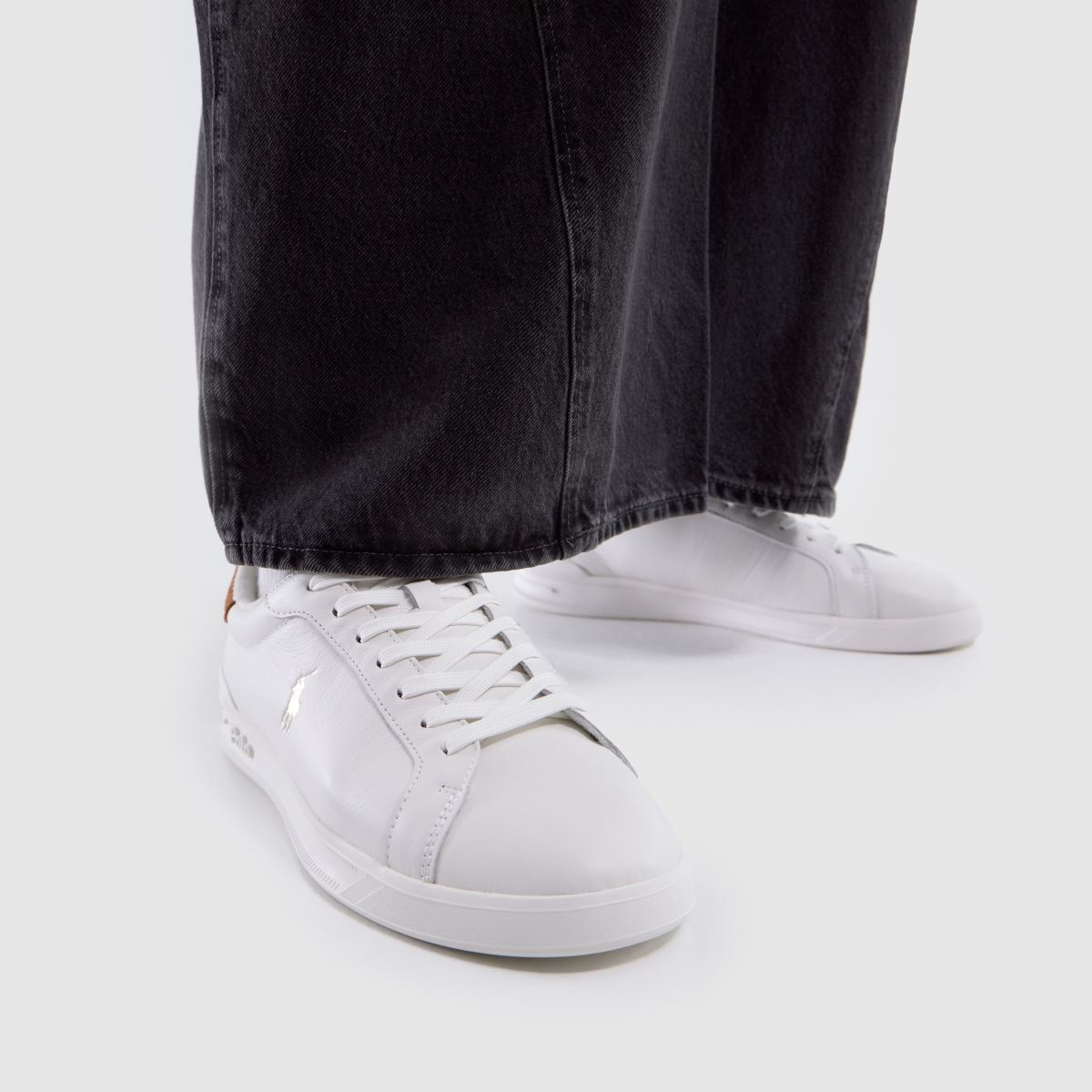 Polo Ralph Lauren Heritage Court in White & Brown Polo Ralph Lauren Heritage Court 8