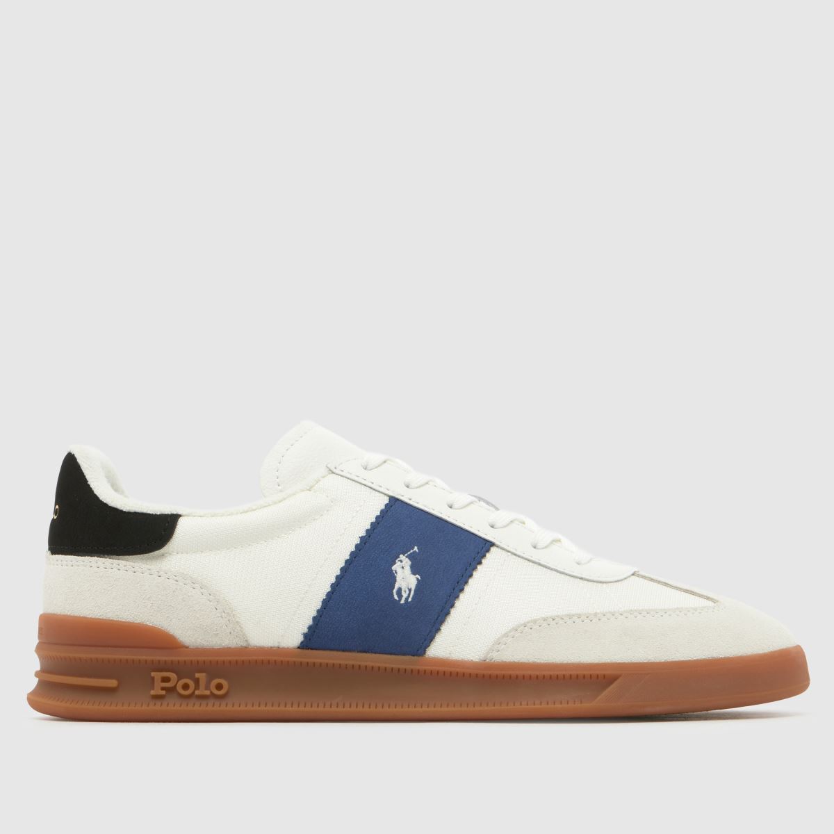 Polo Ralph Lauren Heritage Aera Trainers in White & Blue