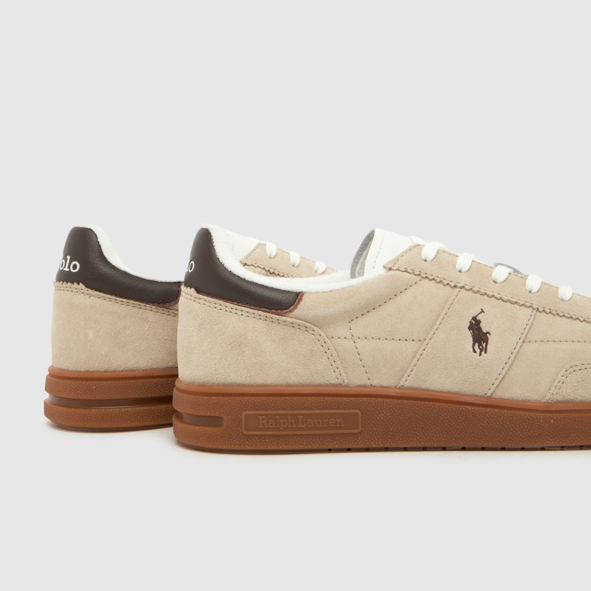 Mens Taupe Polo Ralph Lauren Bedford Trainers | schuh