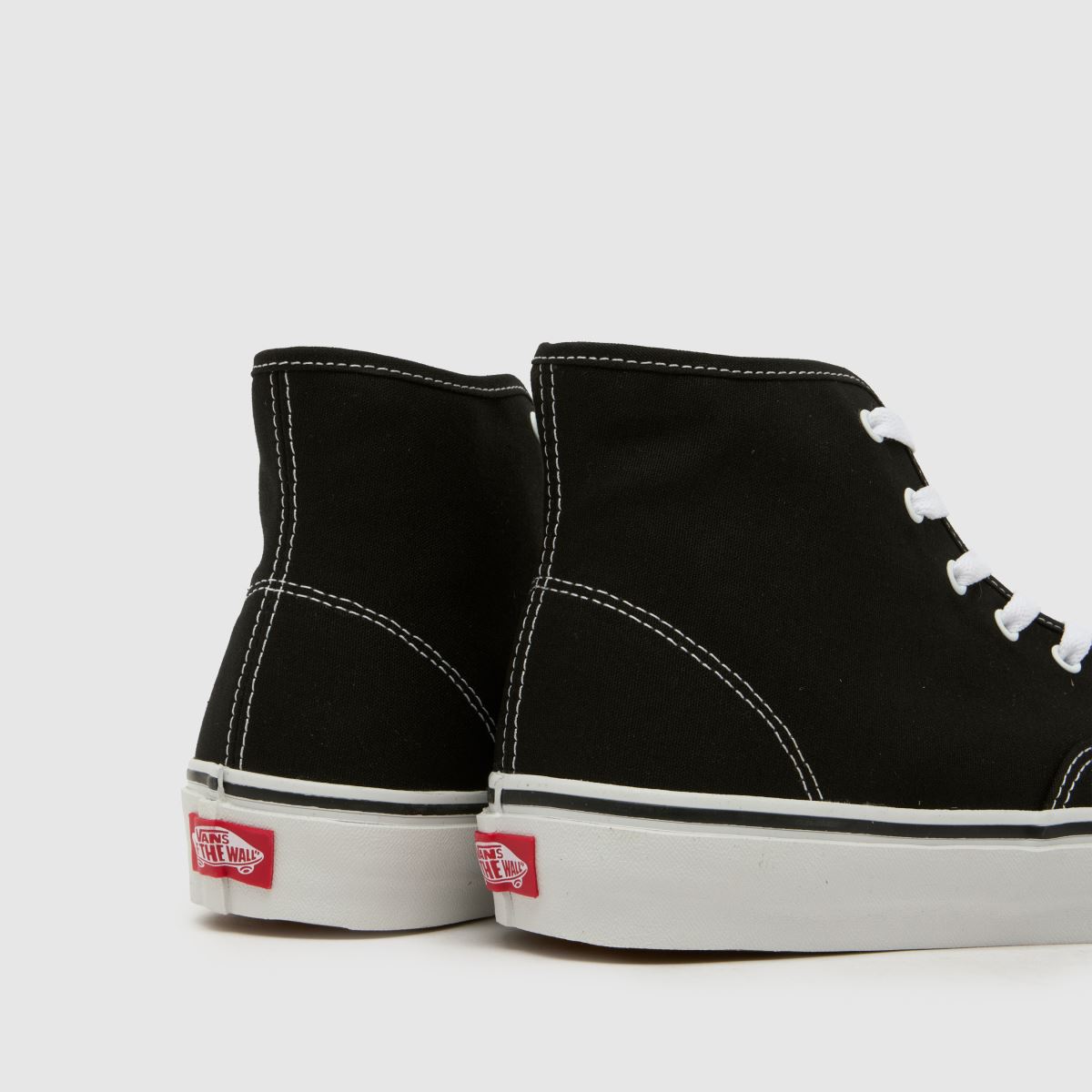 Mens Black & White Vans Authentic Hi 2.0 Trainers | schuh