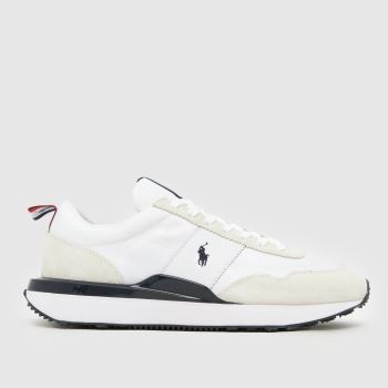 Polo Ralph Lauren White & Navy Train 89 Mens Trainers