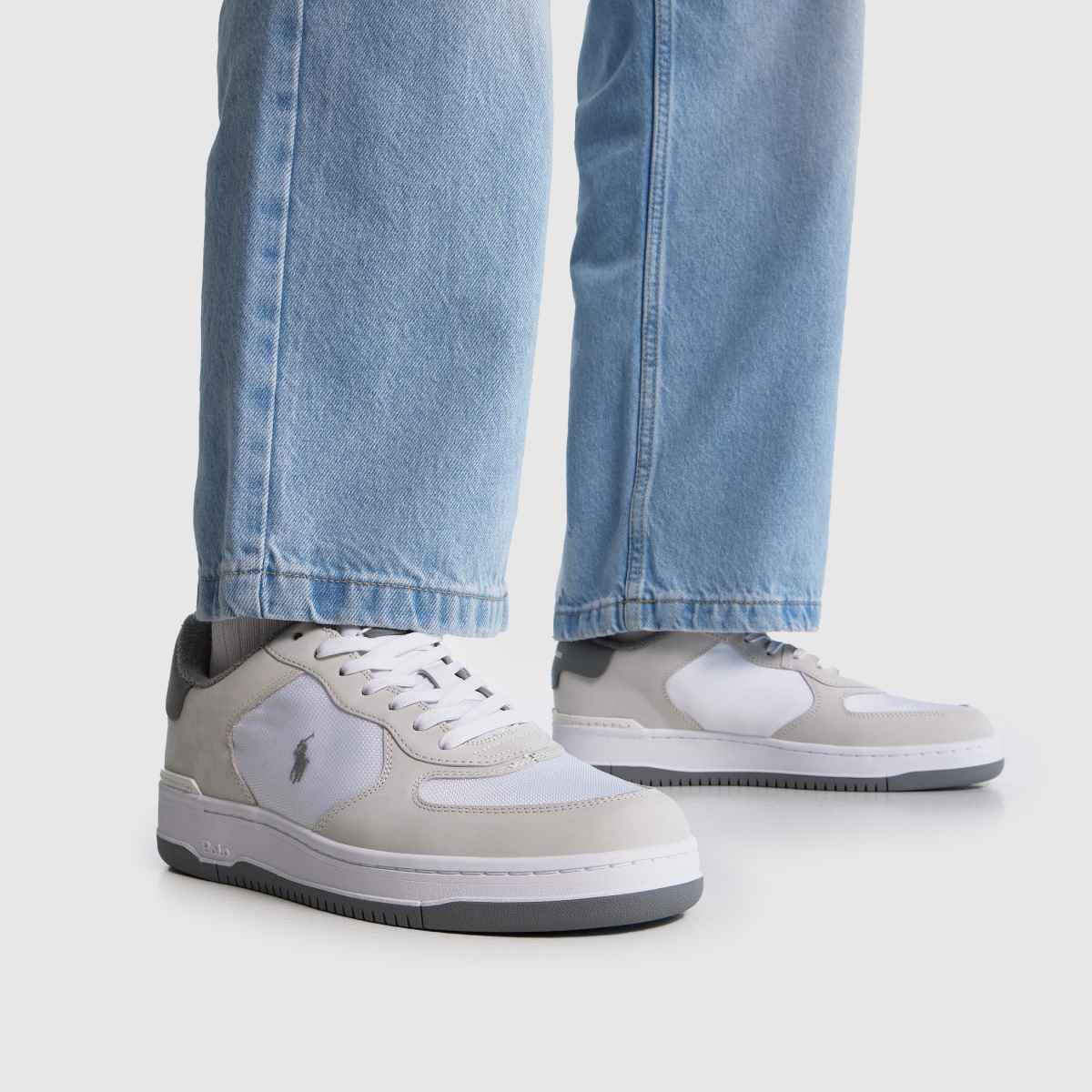 Polo Ralph Lauren Masters Court in White & grey Polo Ralph Lauren Masters Court 8