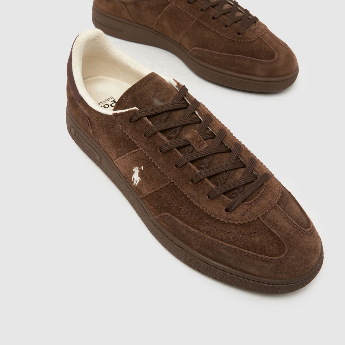 Mens Dark Brown Polo Ralph Lauren Bedford Trainers | schuh