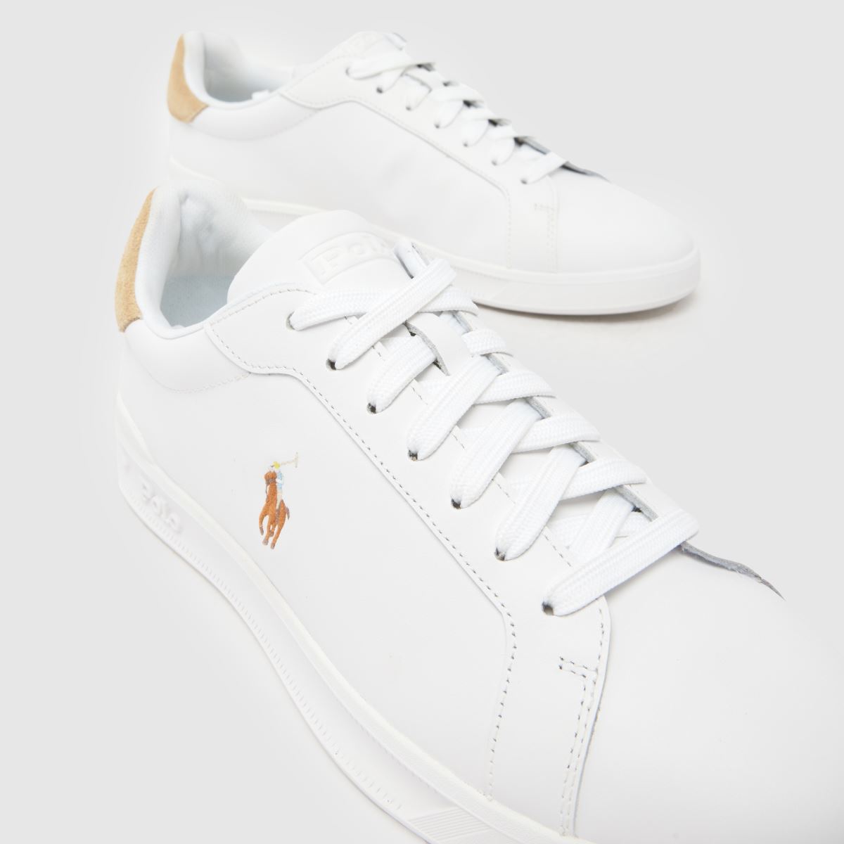 Polo Ralph Lauren Heritage Court II in White & Beige Polo Ralph Lauren Heritage Court II 4