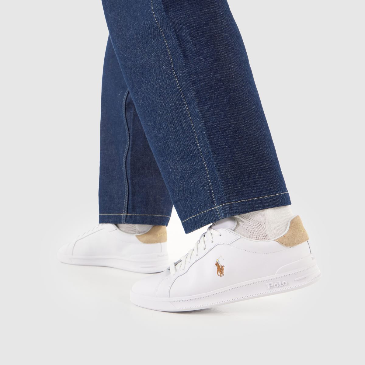 Polo Ralph Lauren Heritage Court in White & Beige Polo Ralph Lauren Heritage Court 8