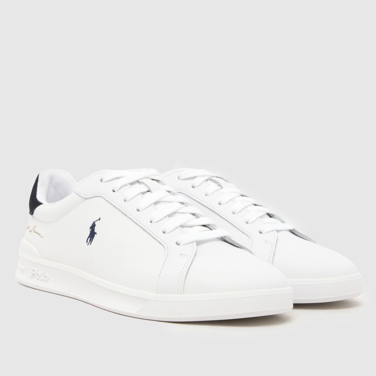 Herren Polo Ralph Lauren Weiß-marineblau Heritage Court Sneaker Polo Ralph Lauren Heritage Court 1