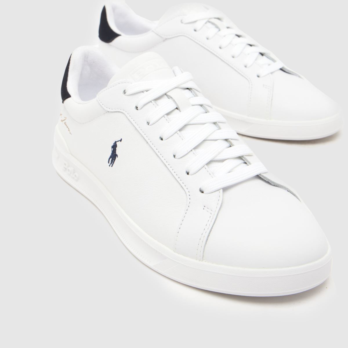 Herren Polo Ralph Lauren Weiß-marineblau Heritage Court Sneaker Polo Ralph Lauren Heritage Court 4