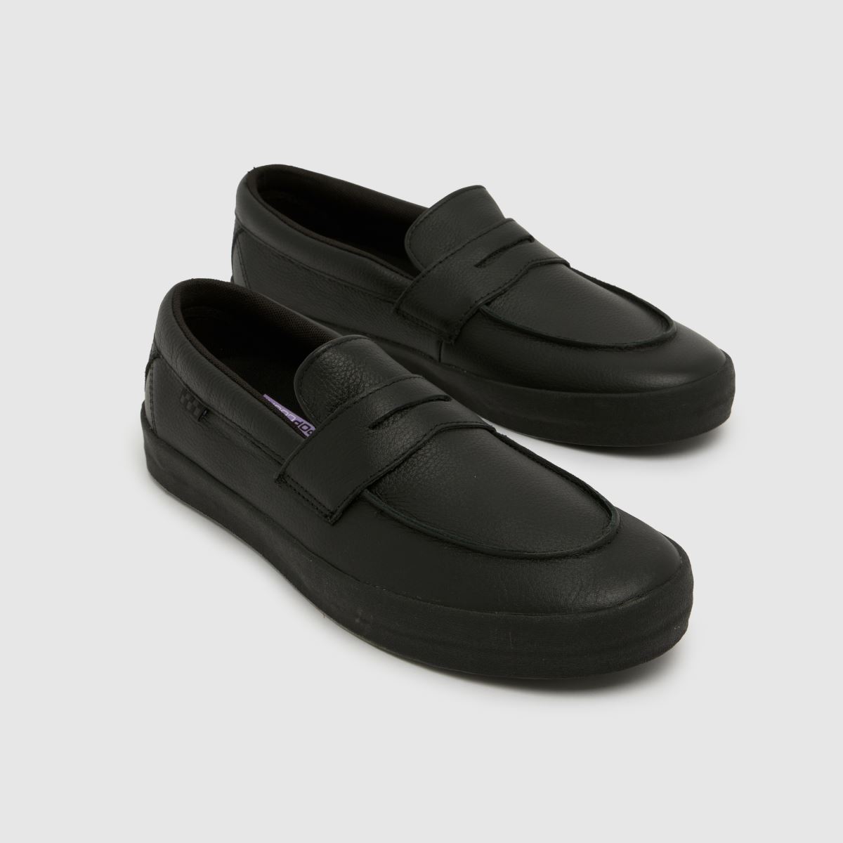 新品 VANS SKATE LOAFER 26cm BLACK 25FW Mens Black Vans Skate Loafer Trainers | schuh