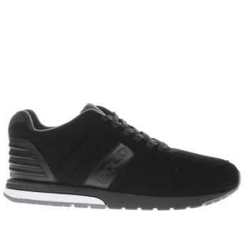 mens black polo ralph lauren polo rl laxman trainers | schuh POLO RALPH LAUREN BLACK POLO RL LAXMAN TRAINERS