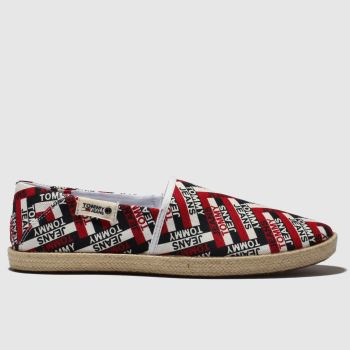 tommy hilfiger navy & red tj printed summer shoe trainers tommy hilfiger navy & red tj printed summer shoe trainers