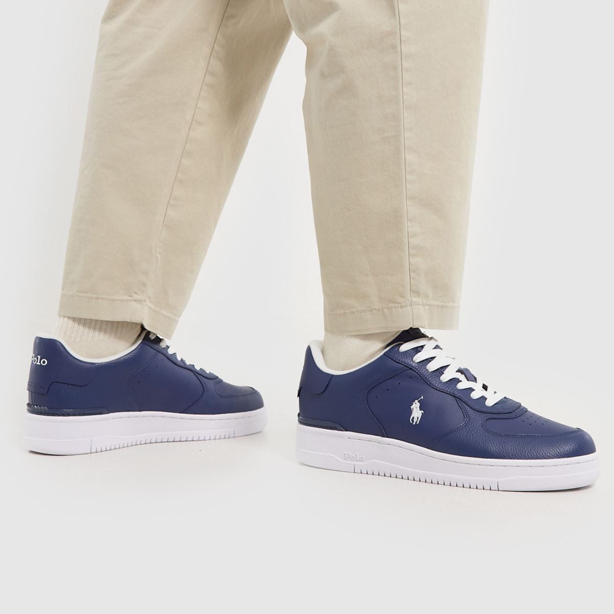 Herren Marineblau Polo Ralph Lauren Masters Court Sneaker Sneaker