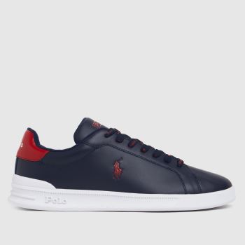 Polo Ralph Lauren white & navy heritage court shoes Polo Ralph Lauren white & navy heritage court shoes
