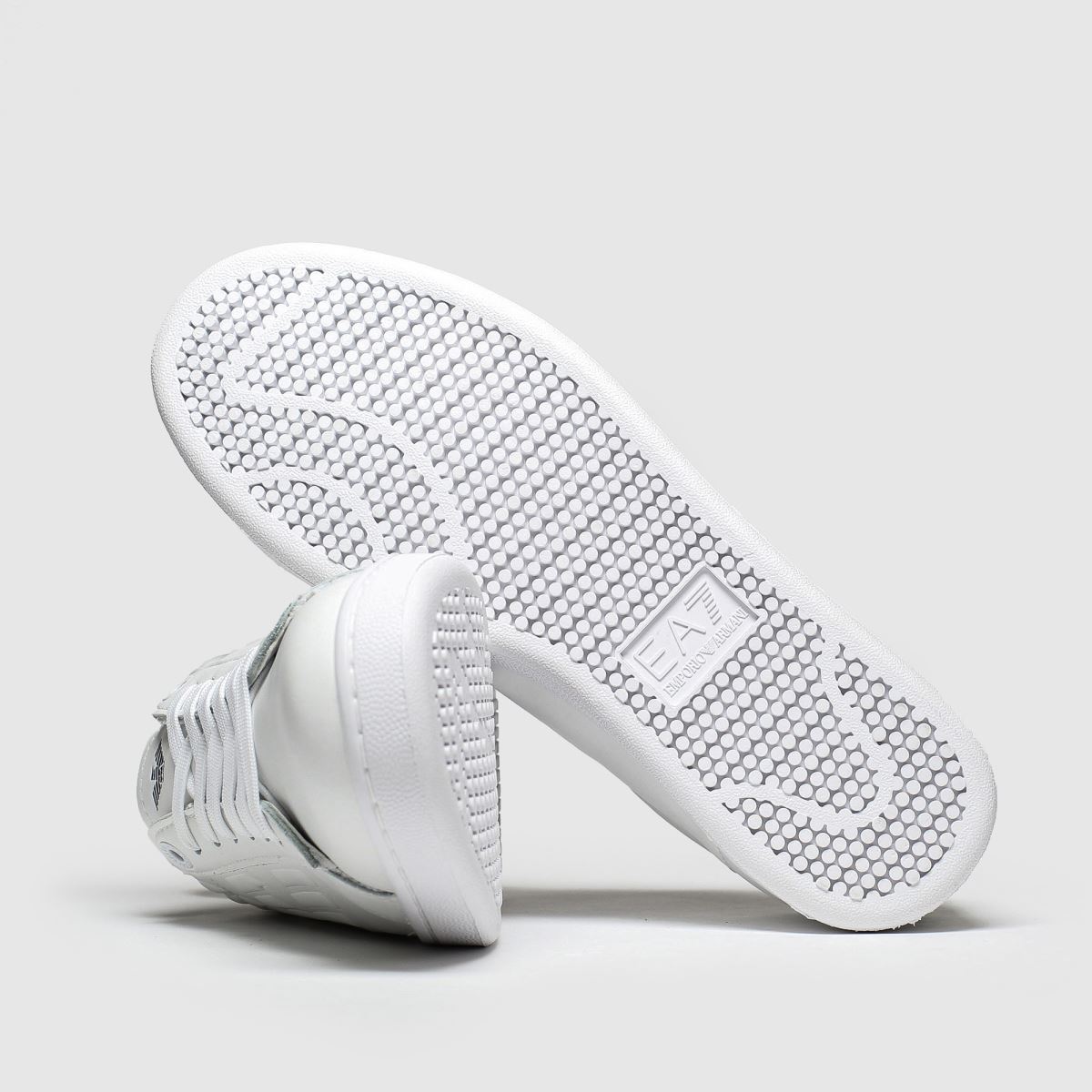 armani white trainers womens