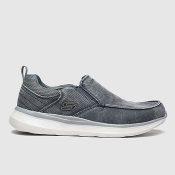SKECHERS grey delson slip trainers SKECHERS grey delson slip trainers