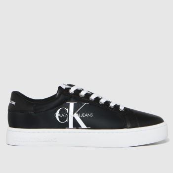 CALVIN KLEIN black & white cupsole sneaker trainers CALVIN KLEIN black & white cupsole sneaker trainers