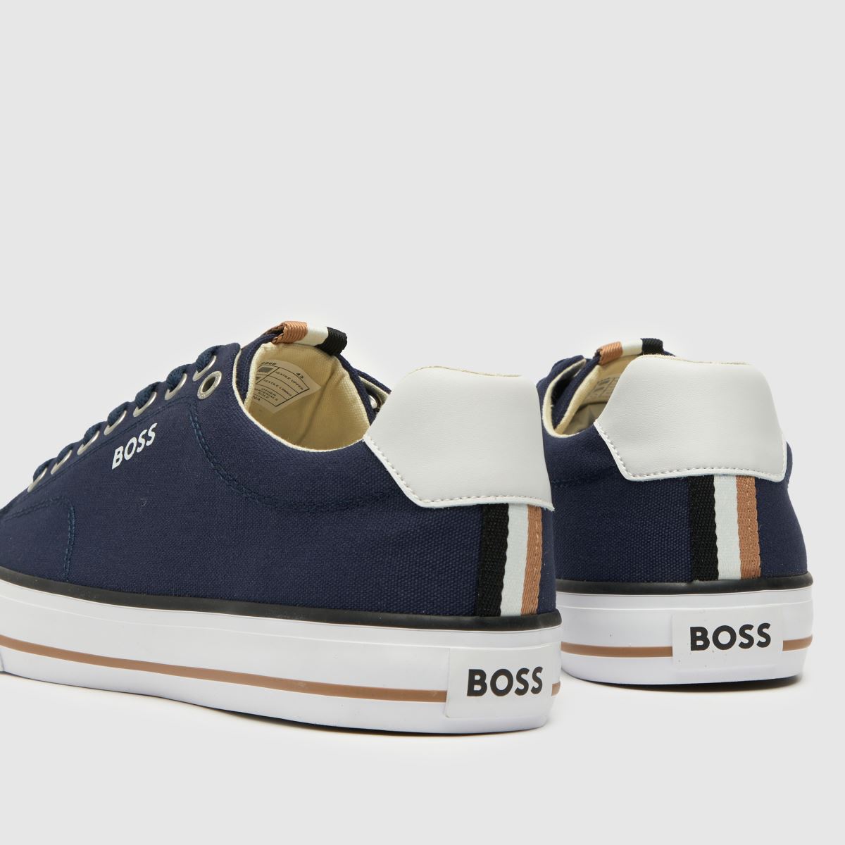 Mens Navy BOSS Aiden Tennis Trainers schuh