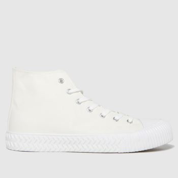 schuh white wilson hi top canvas trainers schuh white wilson hi top canvas trainers