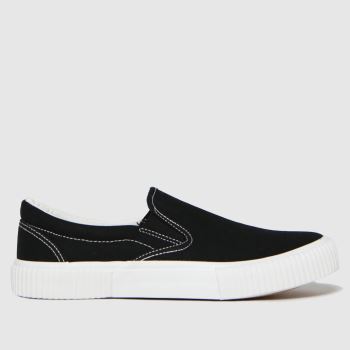 schuh black wells slip on canvas trainers schuh black wells slip on canvas trainers